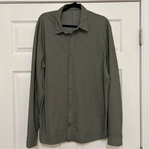 Men’s Lululemon Commission Shirt Button Up Long Sleeve Performance Stretch XL